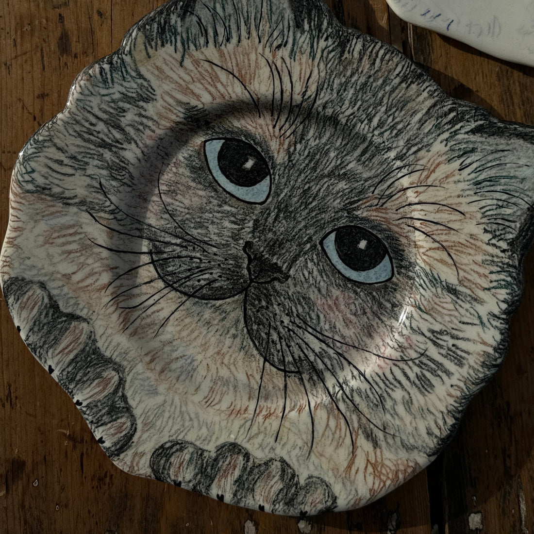 Vintage Handmade Cat Face Dishes- Set of 5 - Monte Visión