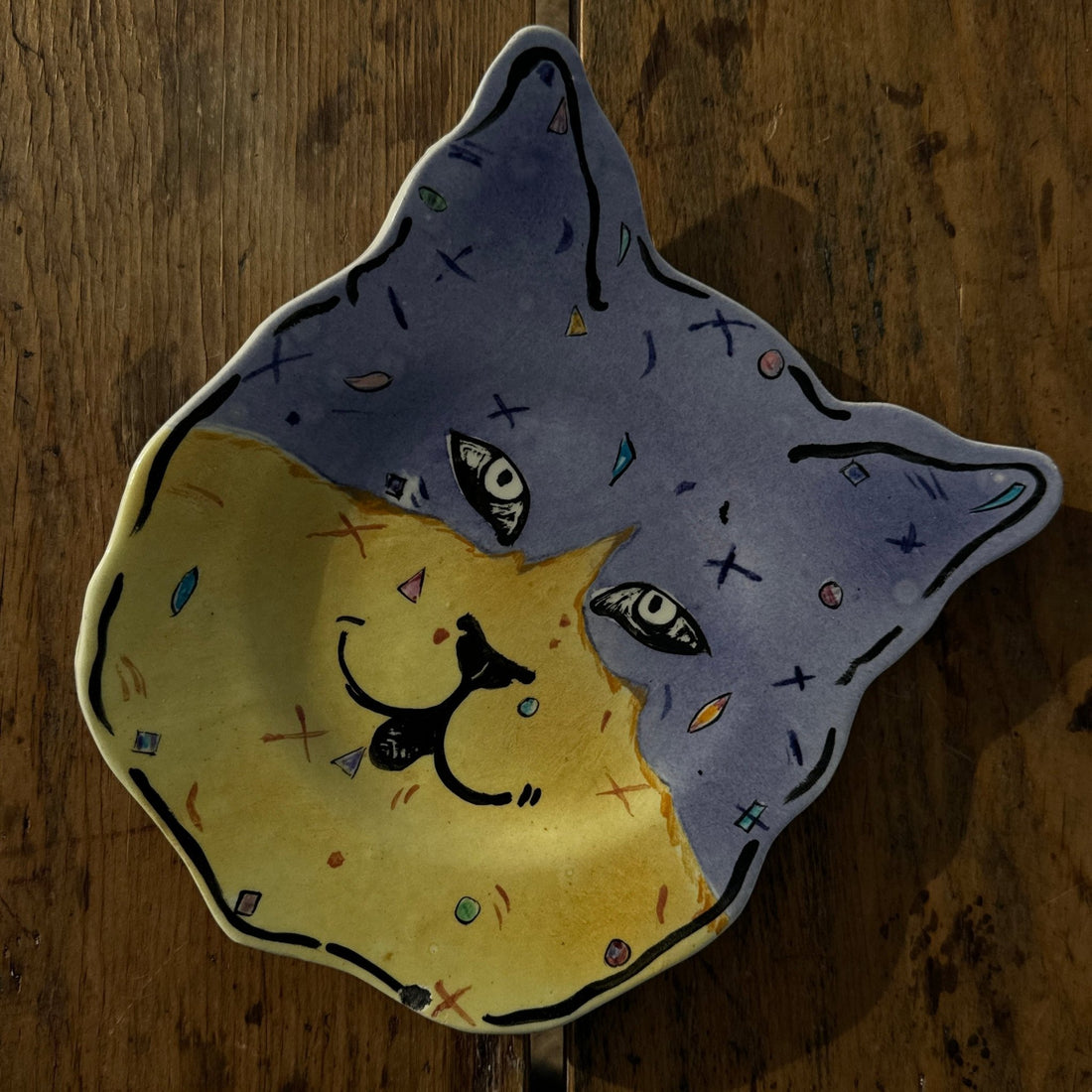 Vintage Handmade Cat Face Dishes- Set of 5 - Monte Visión