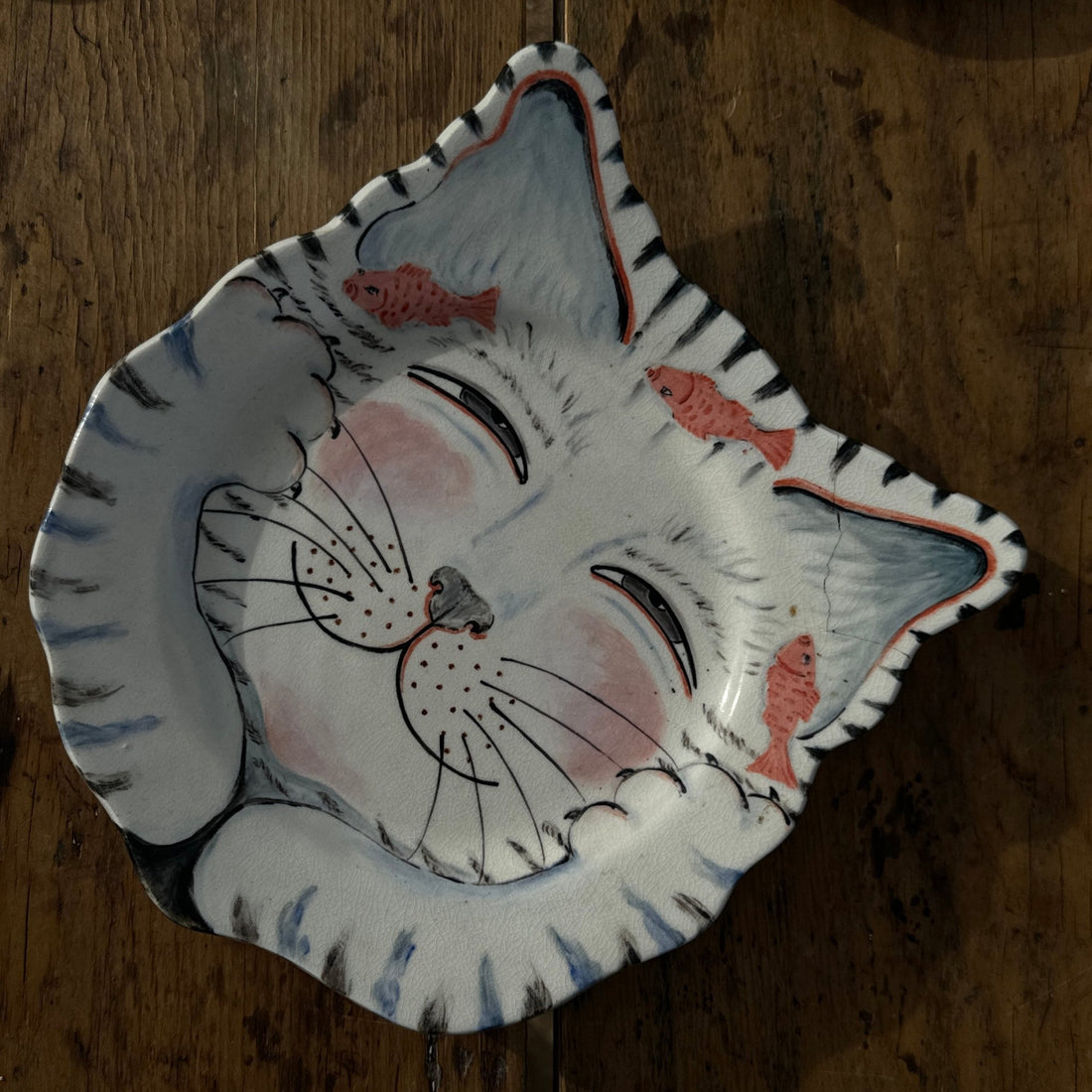 Vintage Handmade Cat Face Dishes- Set of 5 - Monte Visión