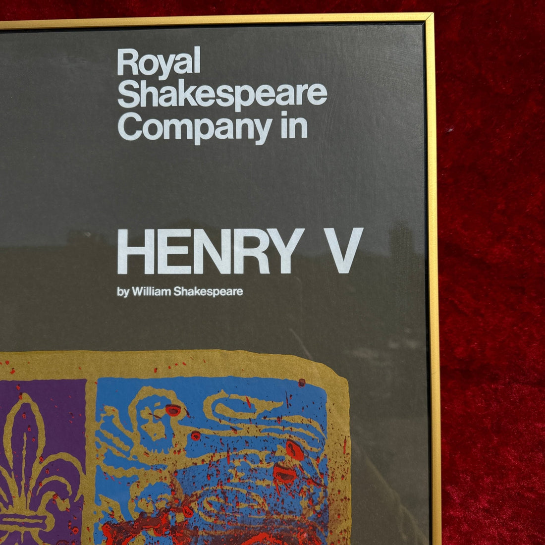 1960's George Mayhew Royal Shakespeare Company Henry V Framed Graphic Poster - Monte Visión