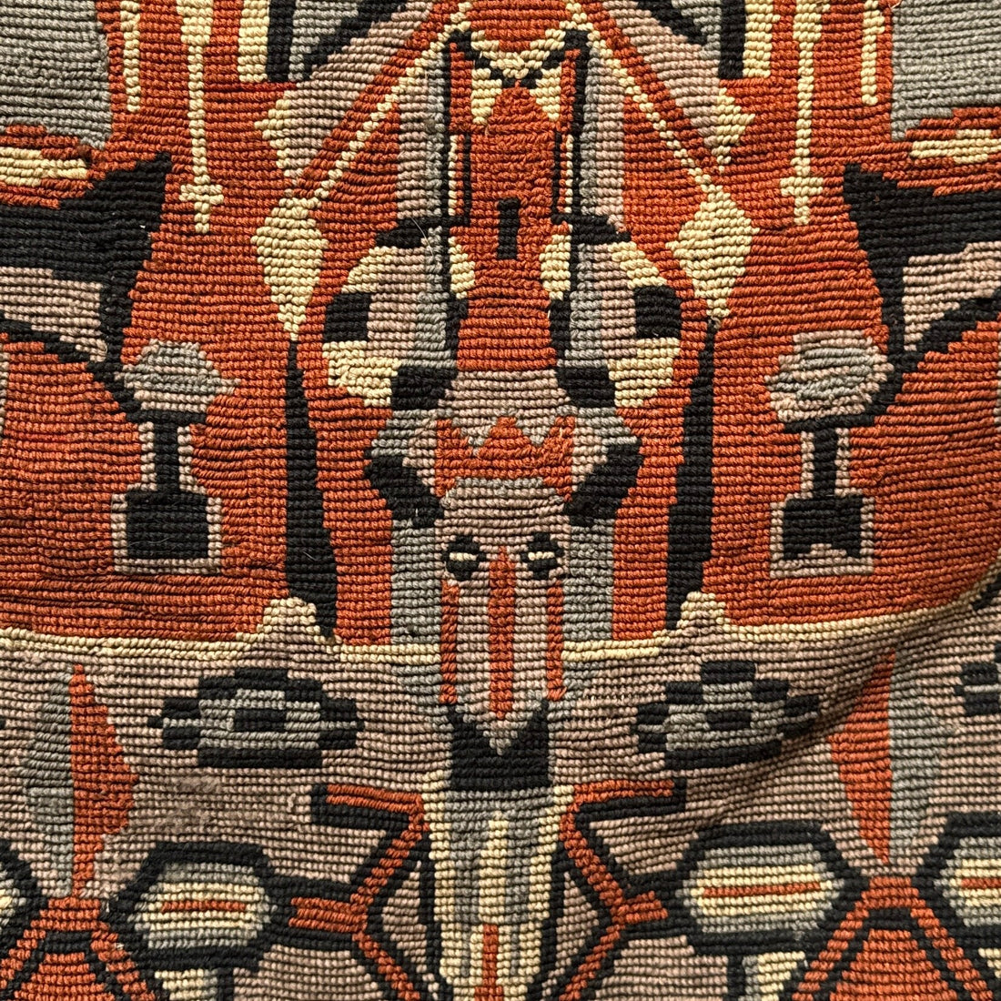 1970's Andean Rorschach Psychedelic Tapestry - Monte Visión