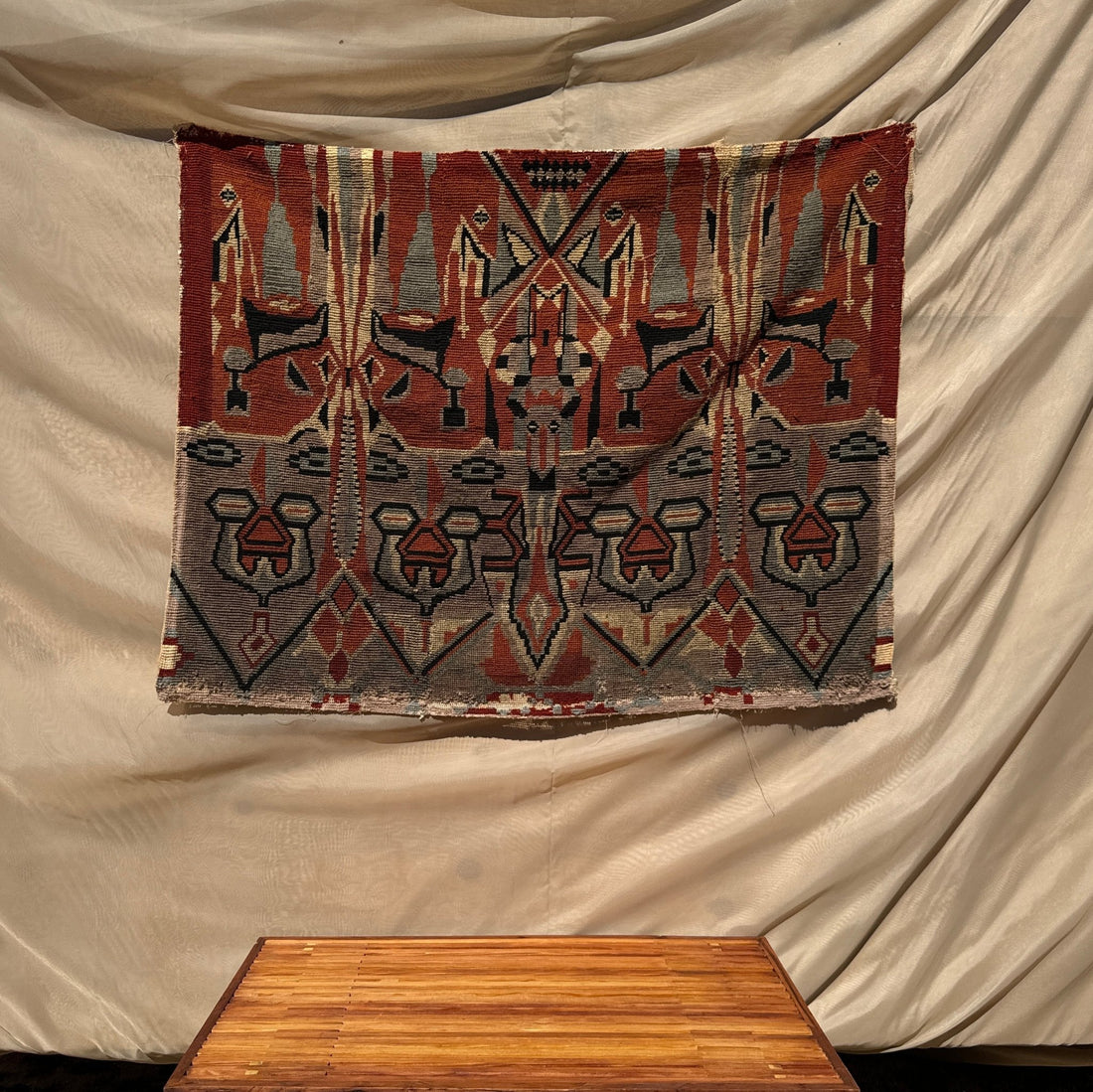 1970's Andean Rorschach Psychedelic Tapestry - Monte Visión