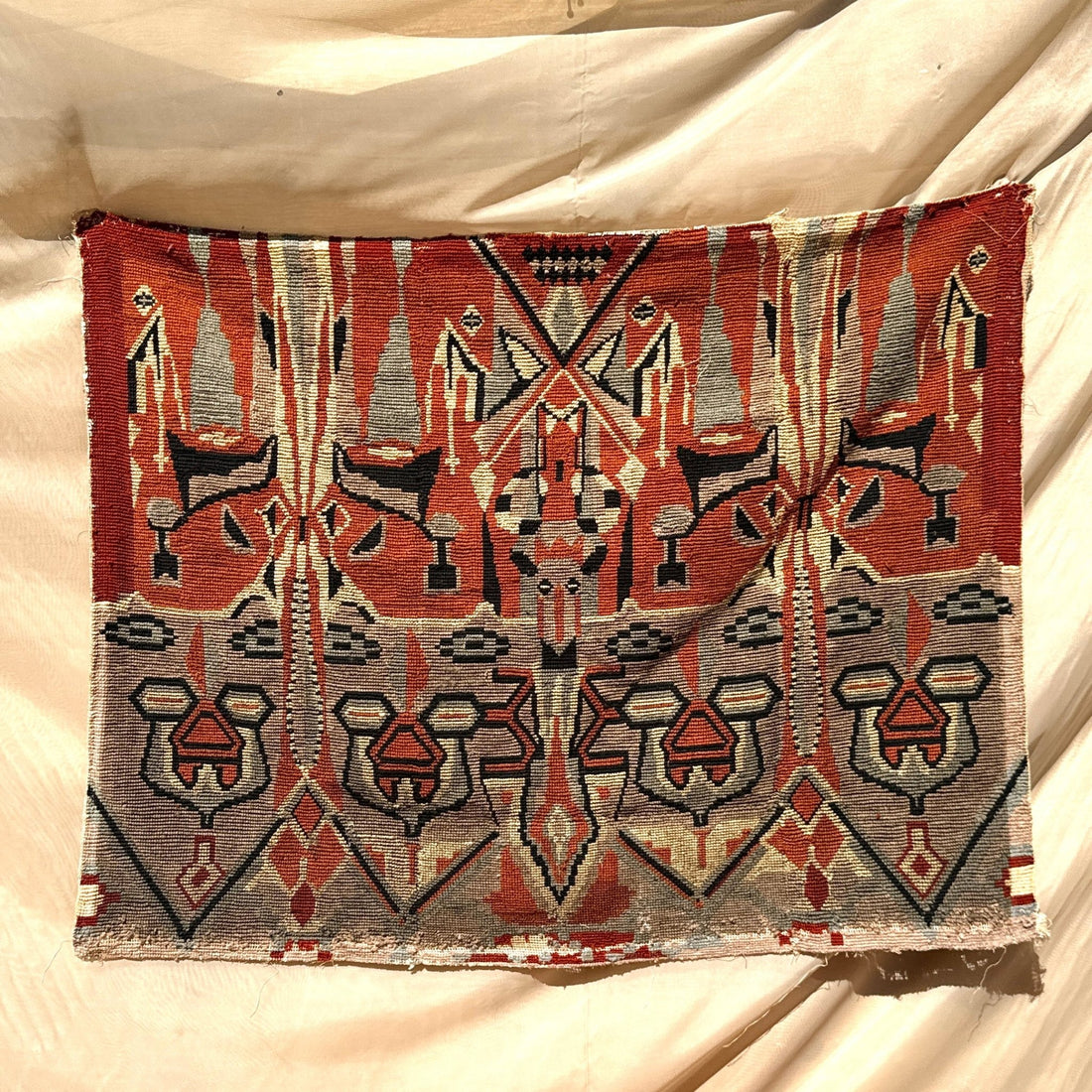 1970's Andean Rorschach Psychedelic Tapestry - Monte Visión