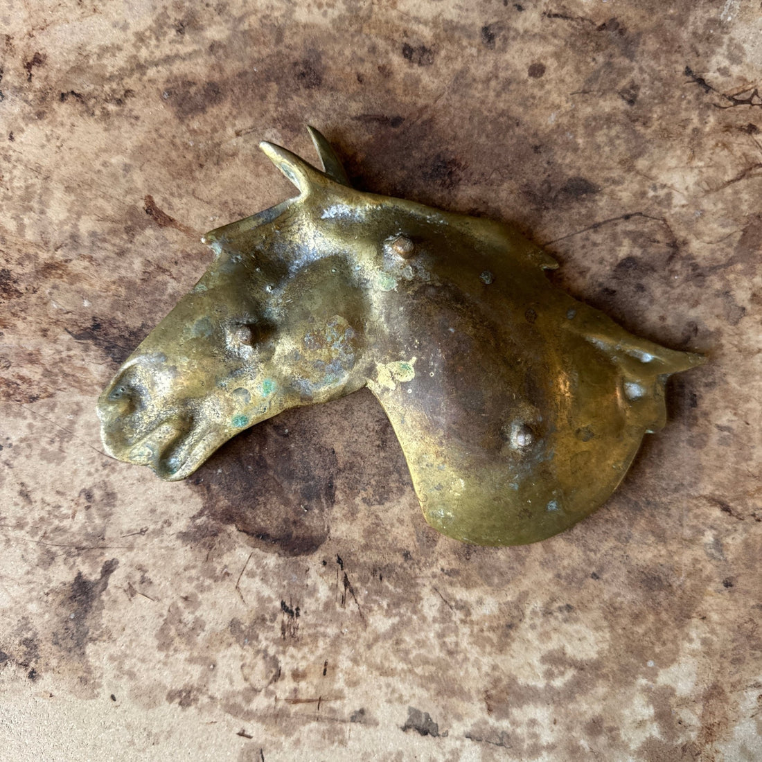 1970's Brass Horse Head Ashtray - Monte Visión