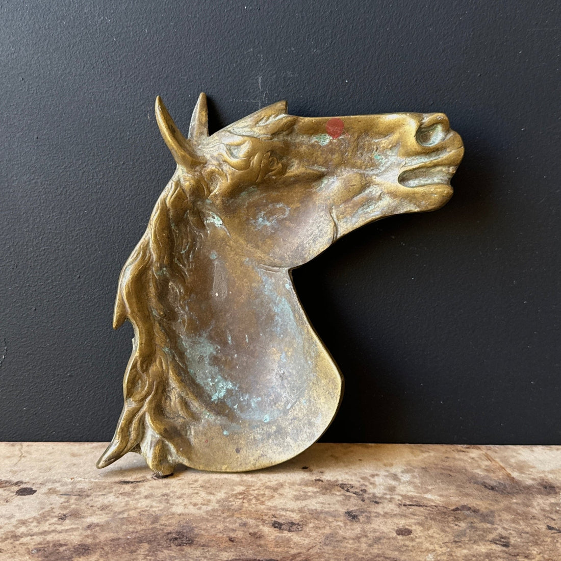 1970's Brass Horse Head Ashtray - Monte Visión