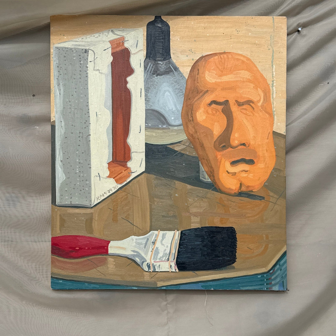 1970's Surrealist Artists Table Top Still Life - Monte Visión