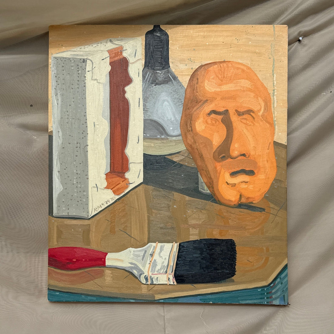 1970's Surrealist Artists Table Top Still Life - Monte Visión