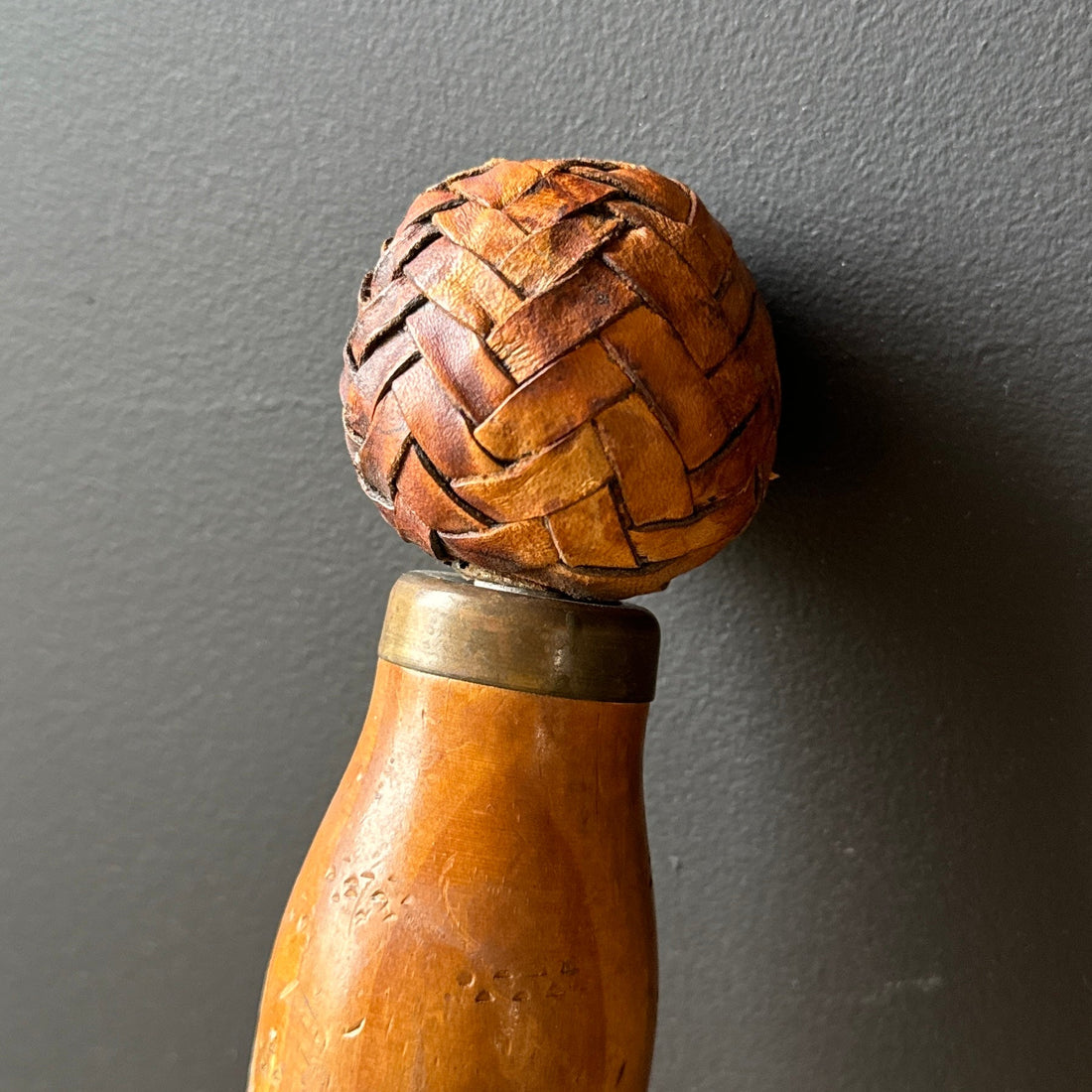 Antique Oversized Wood & Leather Magnifying Glass - Monte Visión