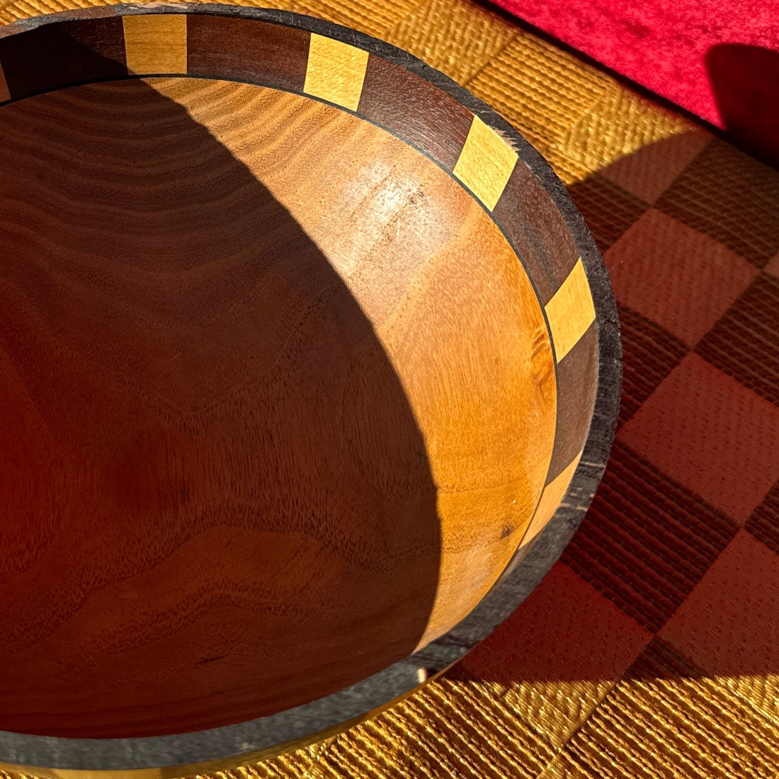 Artist-Made Decorative Marquetry Wood Bowl - Monte Visión