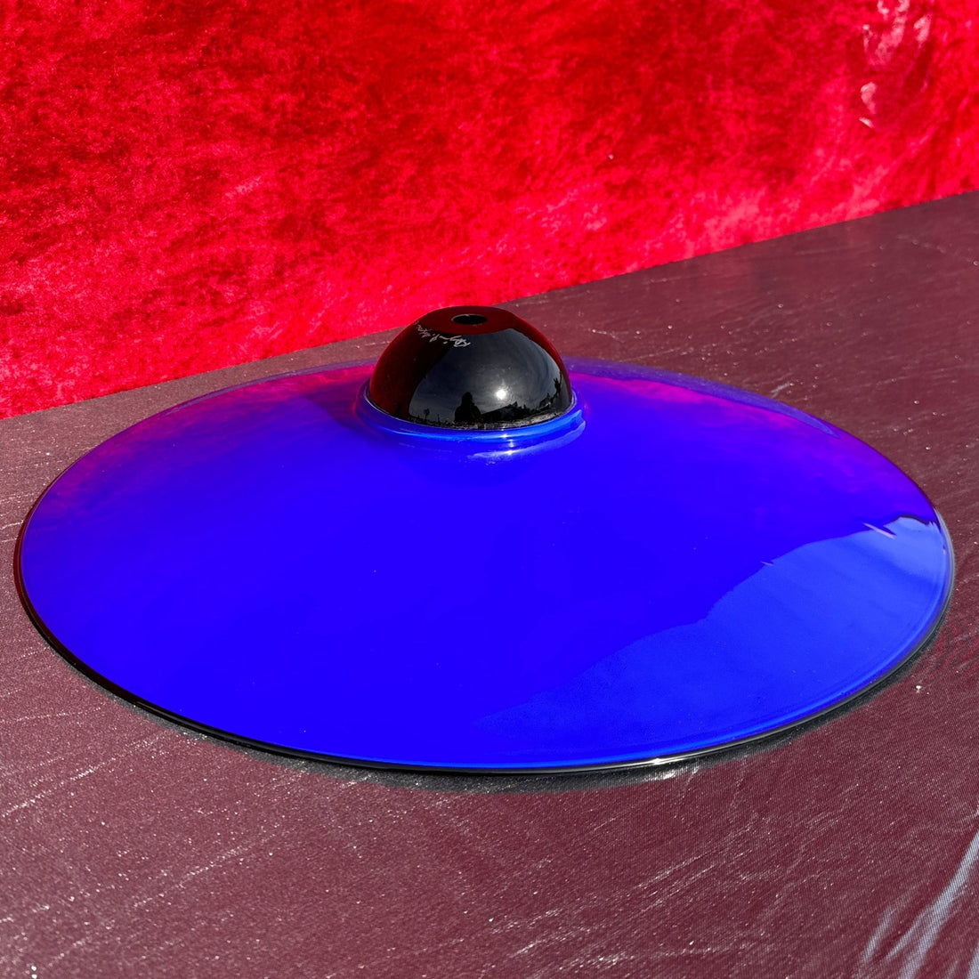 Benjamin Moore "Palla" Series Cobalt Blue & Black Glass Bowl - Monte Visión