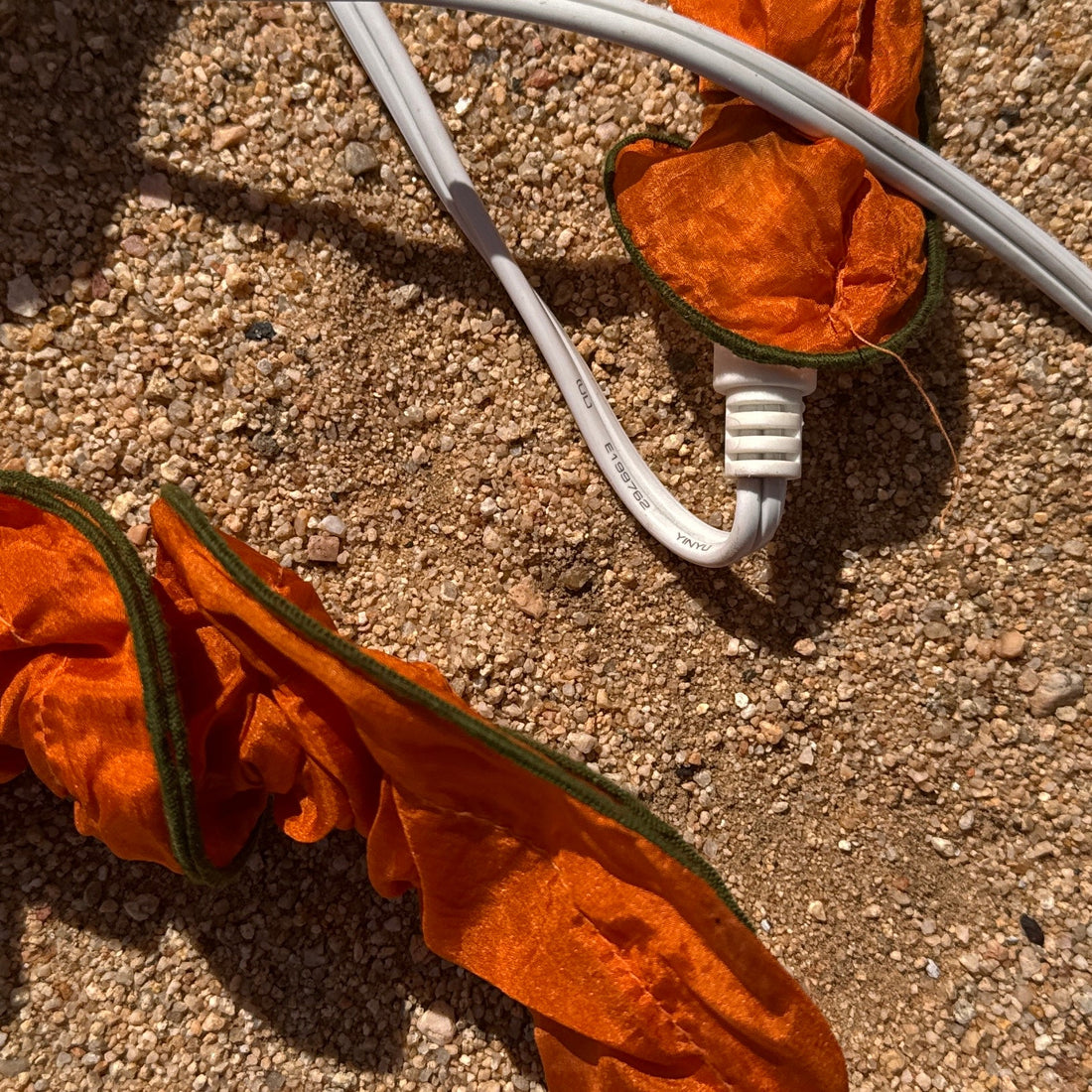 Early 2000's Orange Silk Bendy Rope Lights - Monte Visión