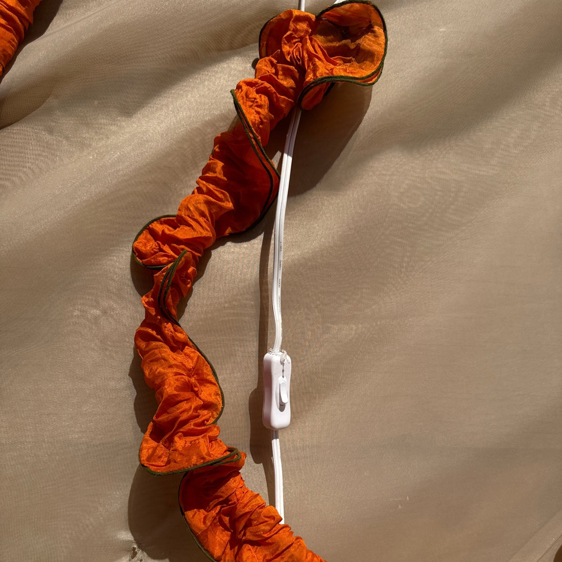 Early 2000's Orange Silk Bendy Rope Lights - Monte Visión