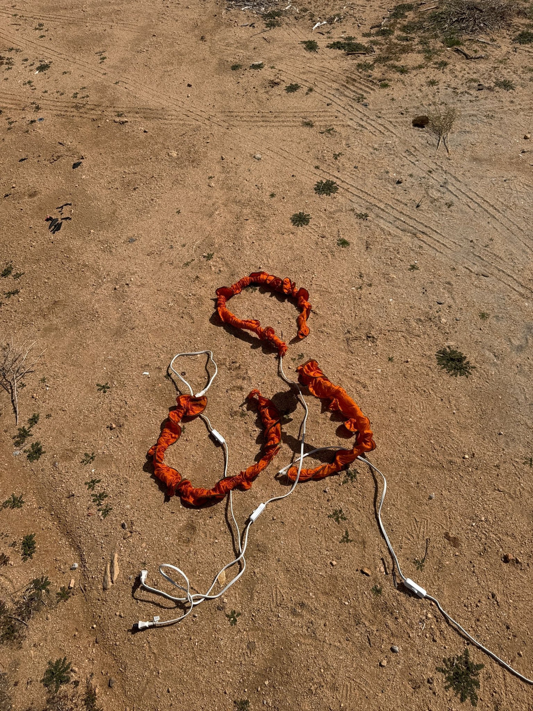 Early 2000's Orange Silk Bendy Rope Lights - Monte Visión