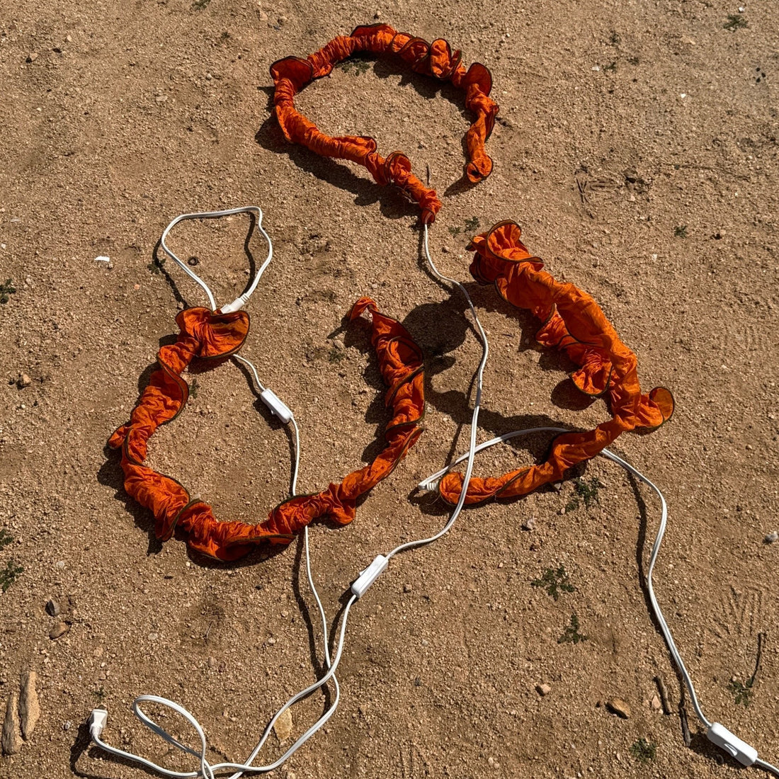 Early 2000's Orange Silk Bendy Rope Lights - Monte Visión