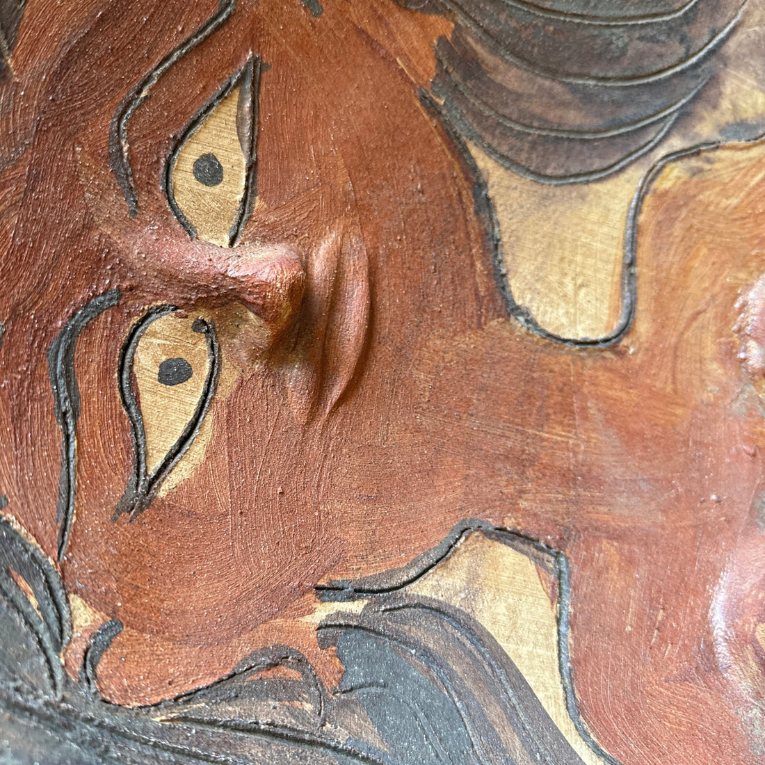 Early Dolores Porras Oversized Oaxacan Pottery Mermaid Bowl - Monte Visión