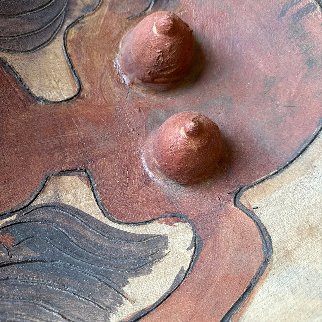 Early Dolores Porras Oversized Oaxacan Pottery Mermaid Bowl - Monte Visión