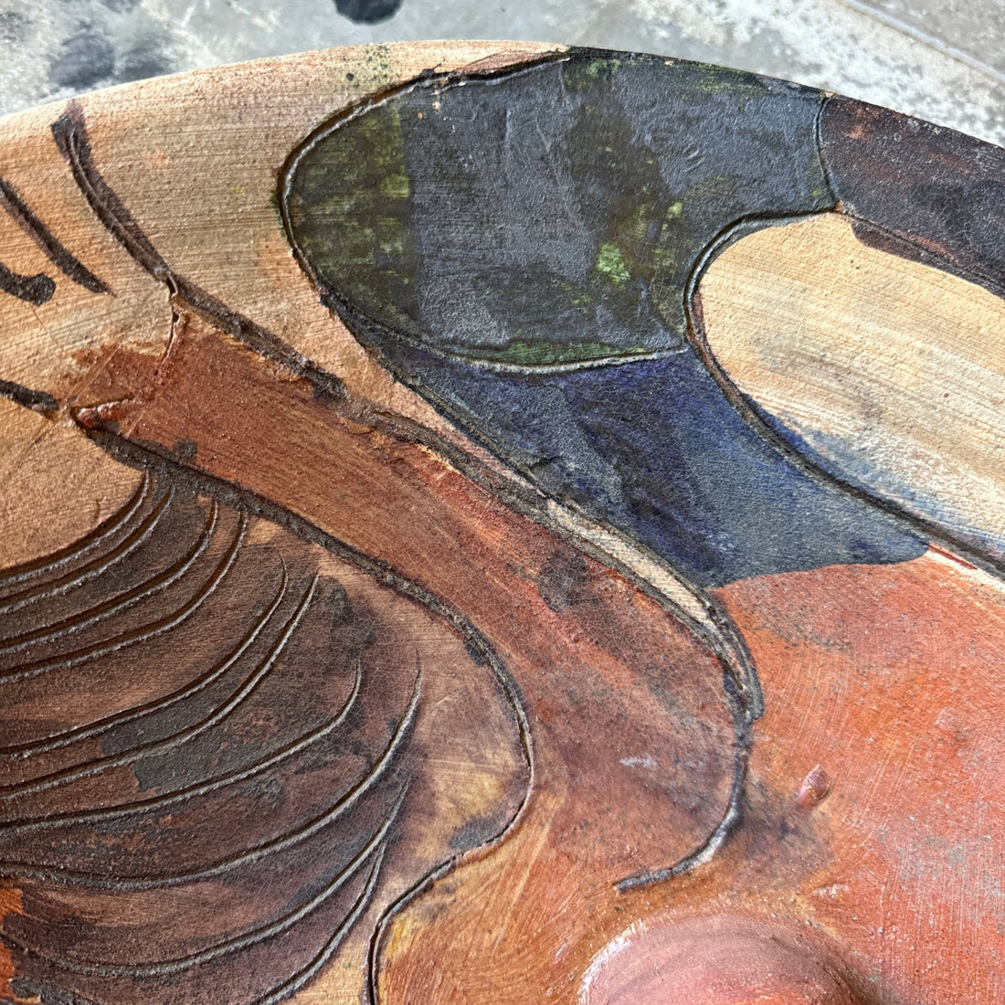 Early Dolores Porras Oversized Oaxacan Pottery Mermaid Bowl - Monte Visión