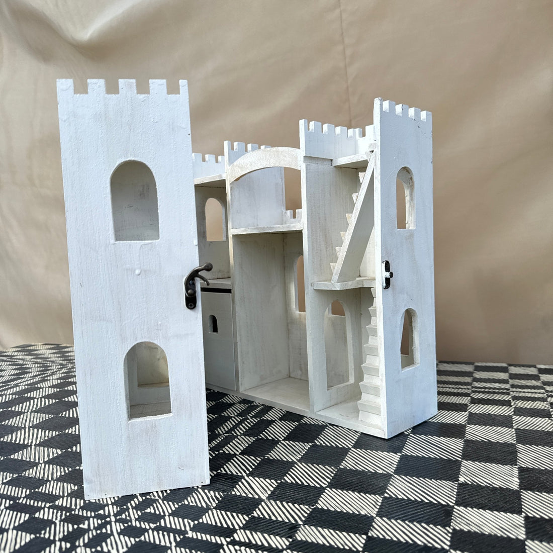 Handmade Wood Trinket Castle Storage - Monte Visión