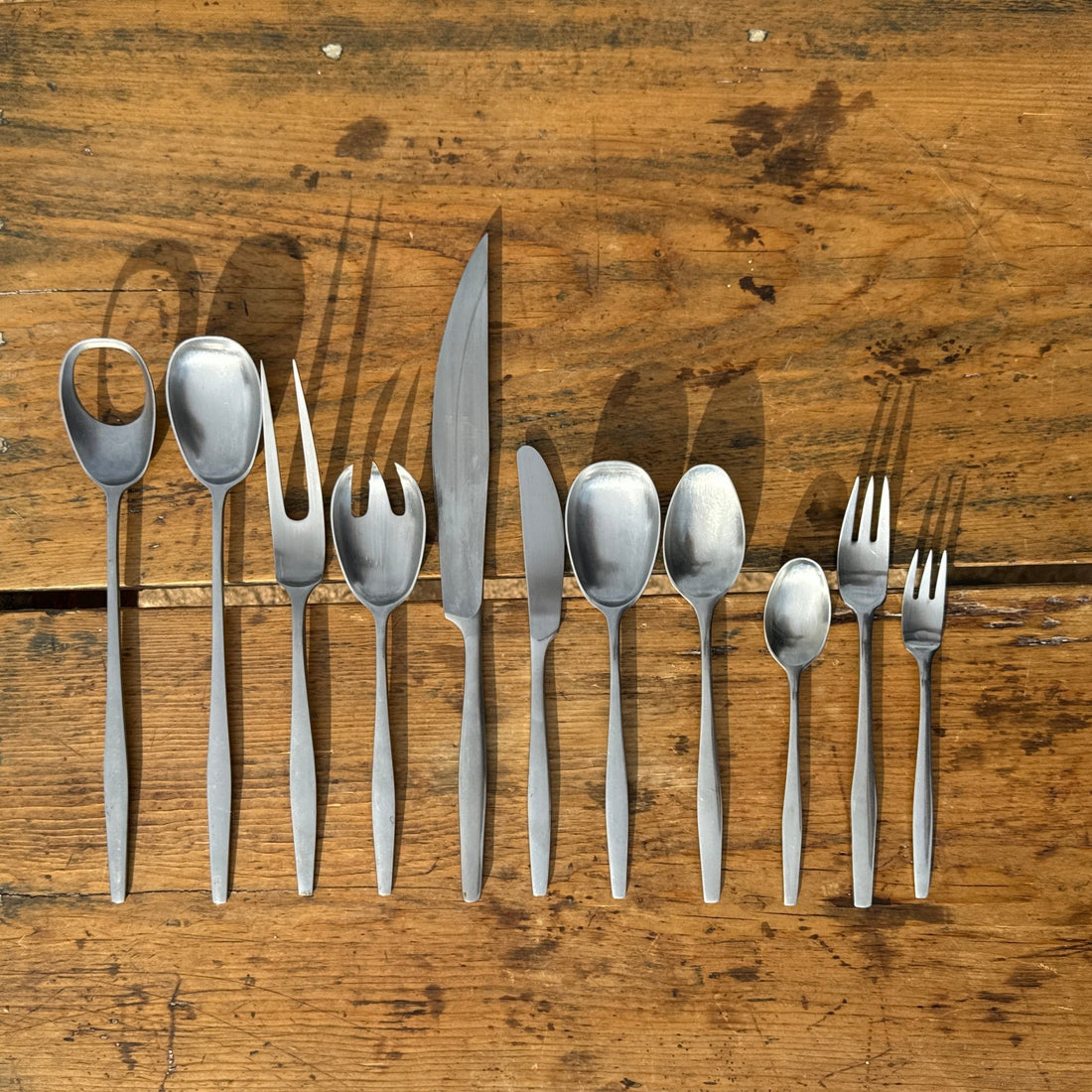 Mid-Century Danish Dansk "Variation V" Flatware & Serveware- Service for 10 - Monte Visión