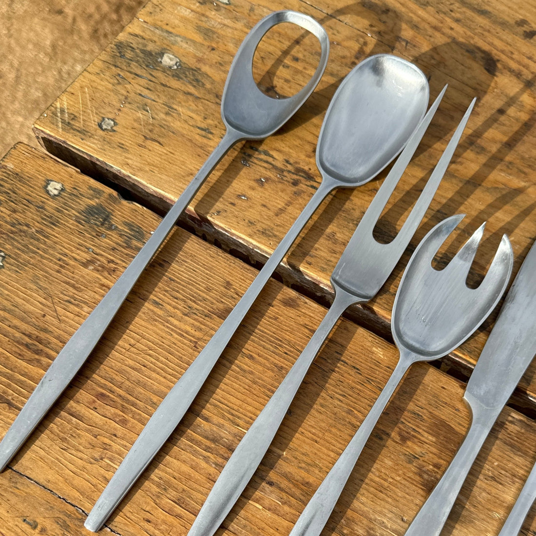 Mid-Century Danish Dansk "Variation V" Flatware & Serveware- Service for 10 - Monte Visión