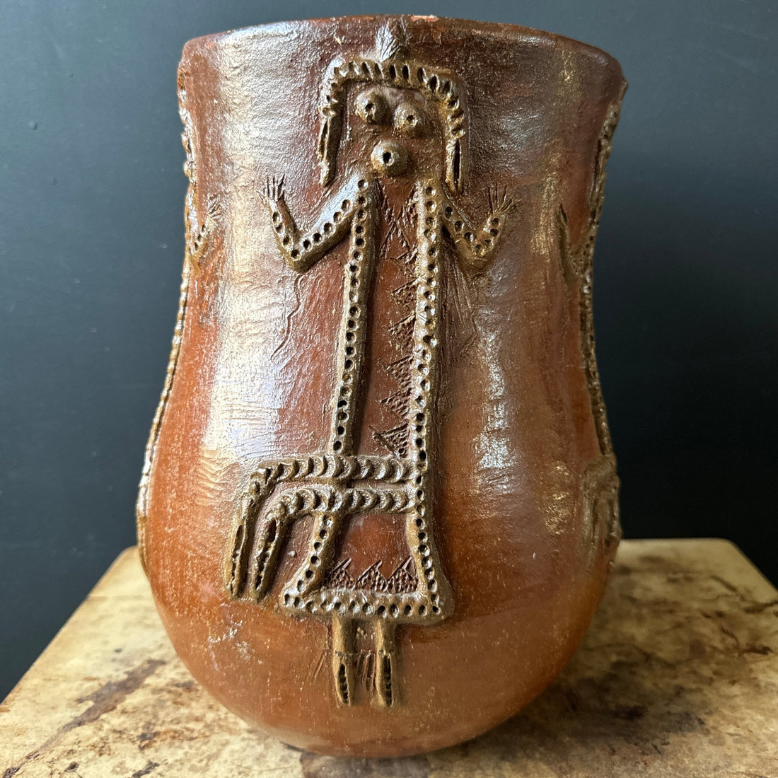 Navajo Corn Maiden Pottery by Faye Tso - Monte Visión