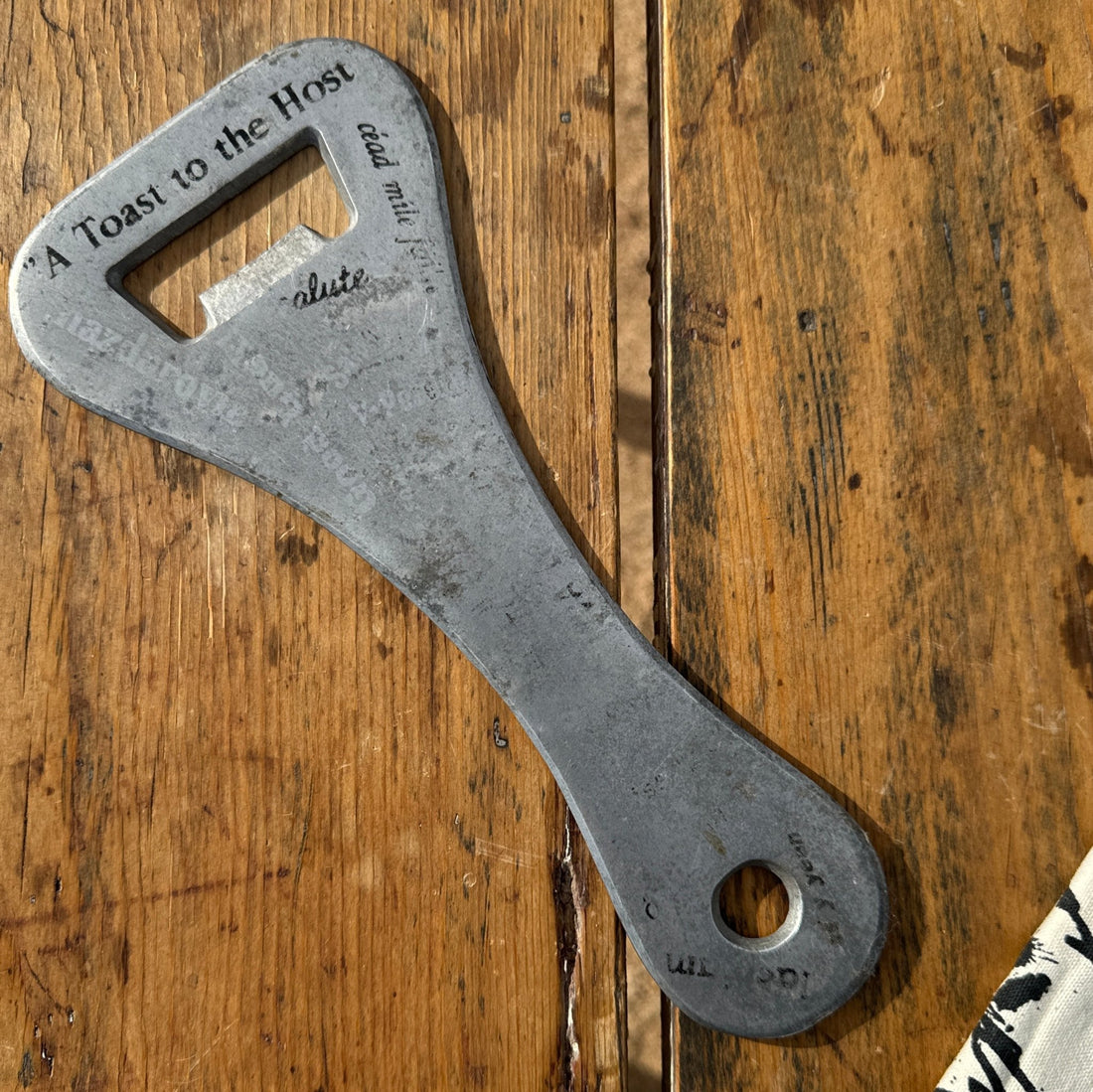 Oversized 1940's Aluminum Bottle Opener - Monte Visión