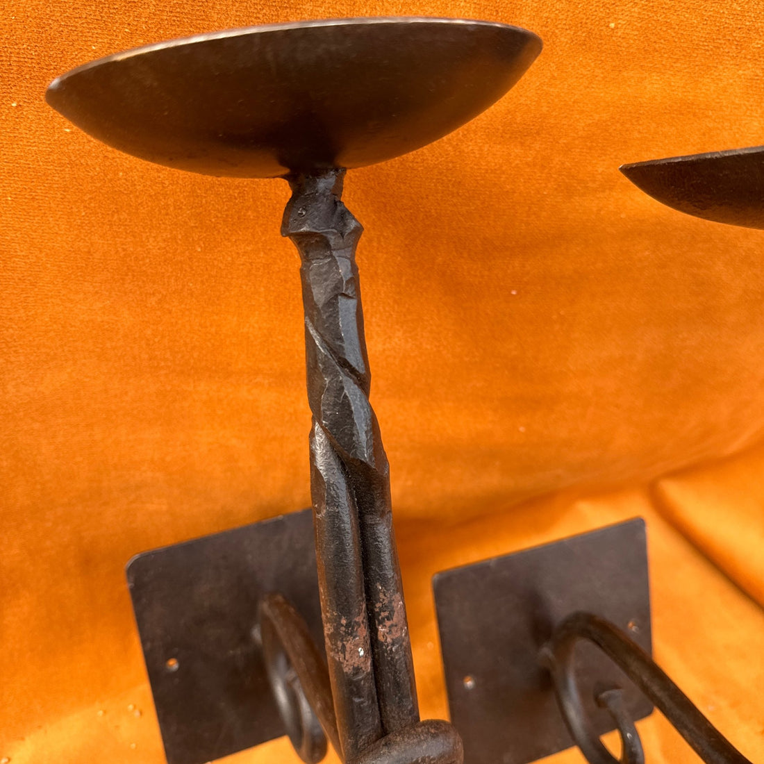 Oversized Hand-Made Wrough Iron Knot Candle Wall Sconces- Set of 2 - Monte Visión