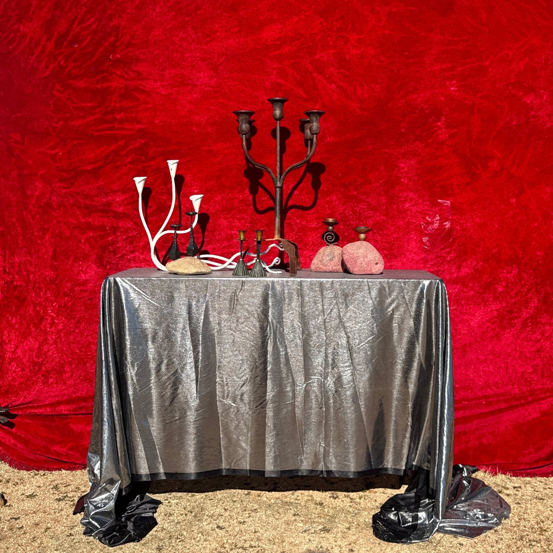 Oversized Heavy Steel Candelabra - Monte Visión