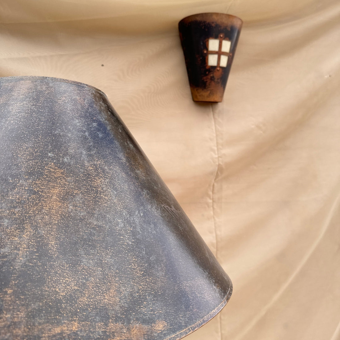 Postmodern Artist-Made Stone & Steel Floor Lamp - Monte Visión