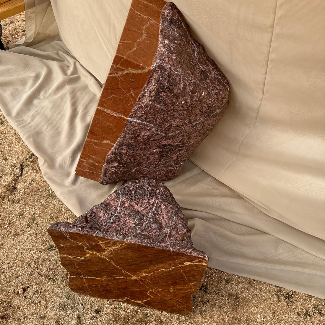 Postmodern Faux Fiberlgass & Laminate Stone Pieces. - Monte Visión