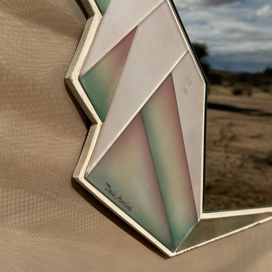Postmodern Geometric Pastel David Marshall Wall Mirror - Monte Visión