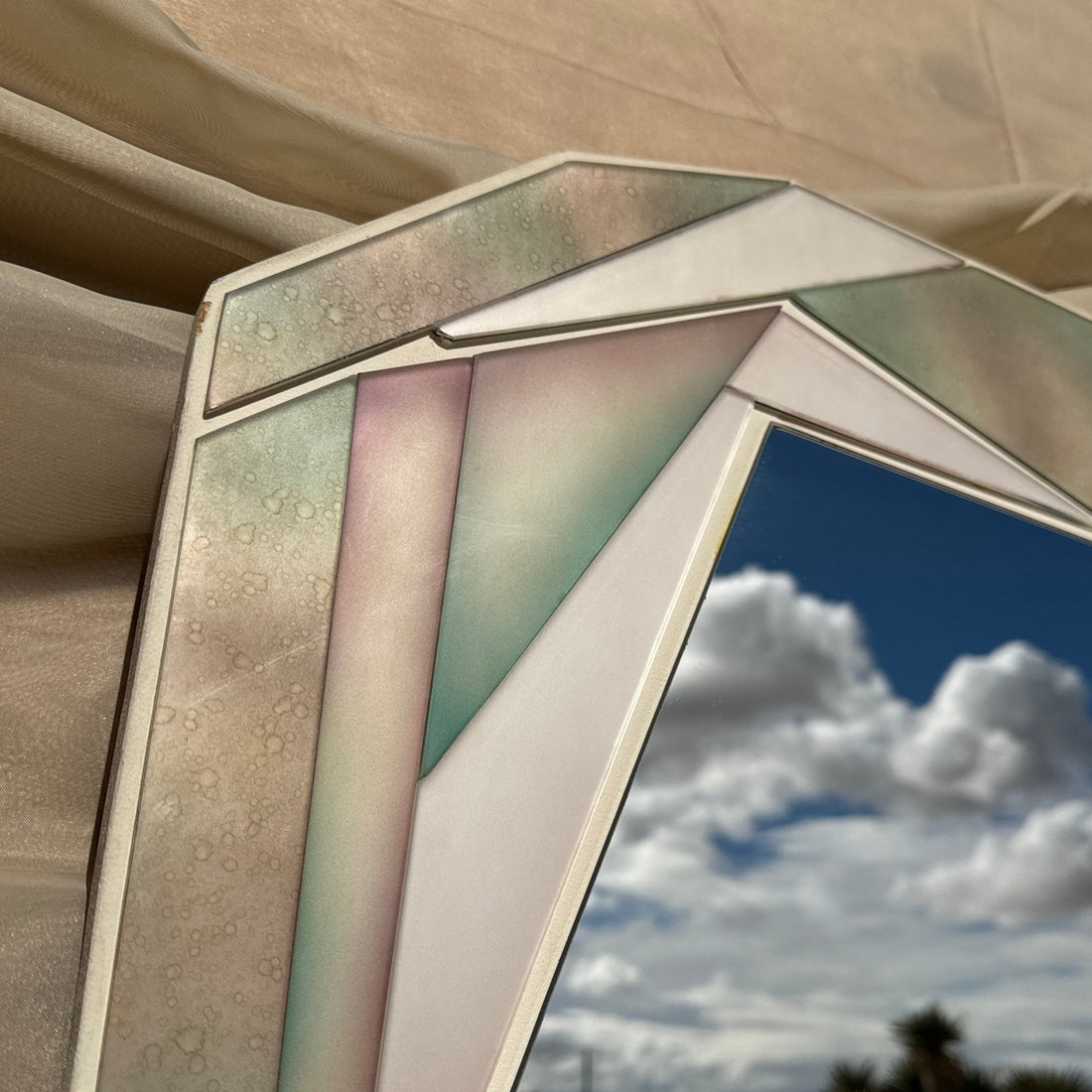 Postmodern Geometric Pastel David Marshall Wall Mirror - Monte Visión