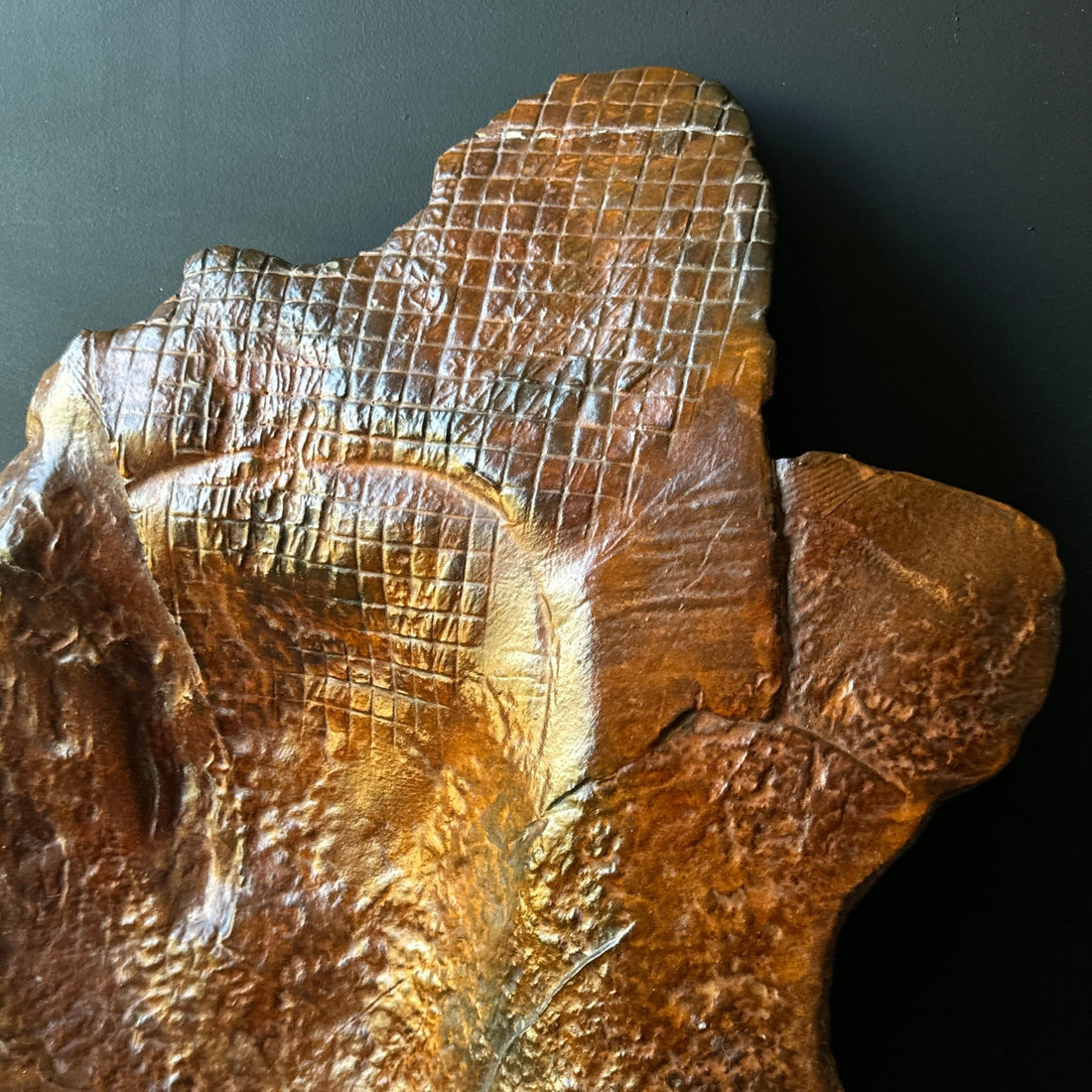 Postmodern Signed Oversized Studio Pottery Wall Art or Bowl - Monte Visión