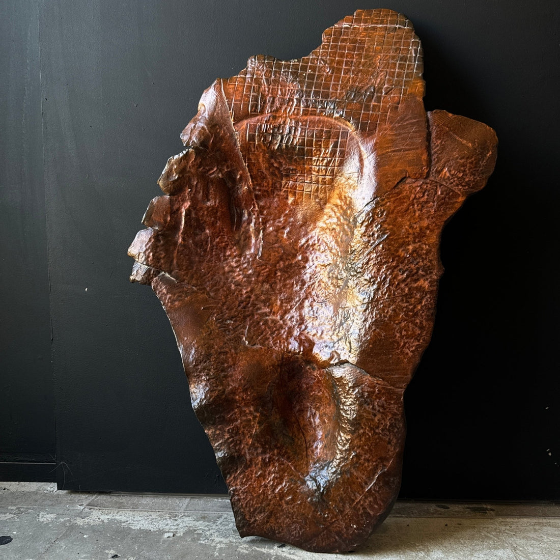 Postmodern Signed Oversized Studio Pottery Wall Art or Bowl - Monte Visión