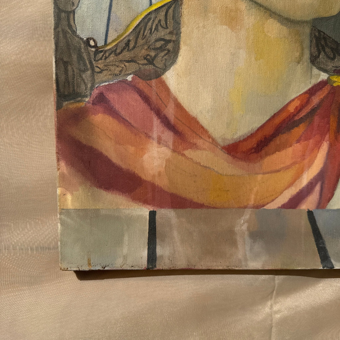 Postmodern Surrealist Pensive Man Painting - Monte Visión