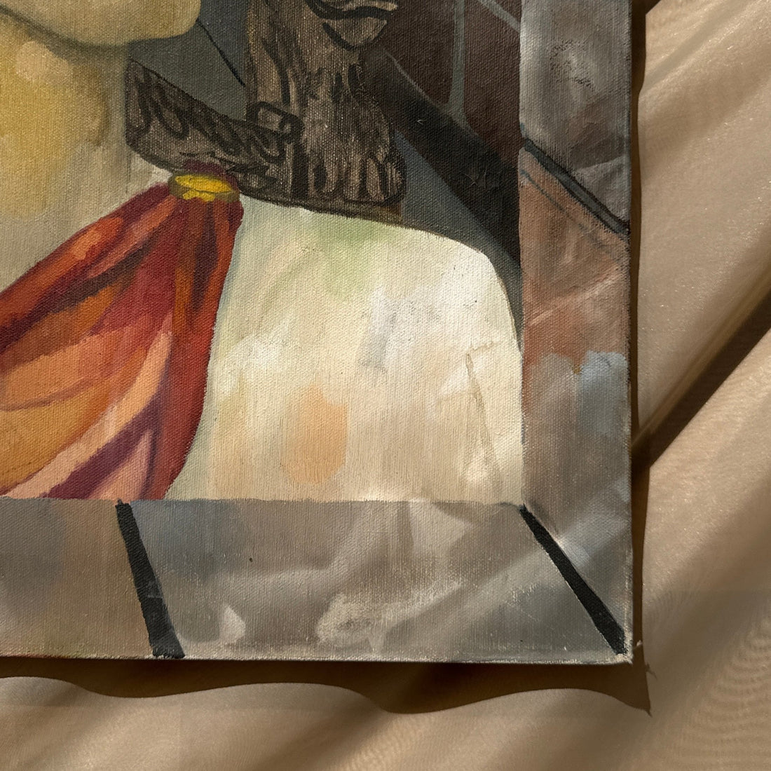 Postmodern Surrealist Pensive Man Painting - Monte Visión