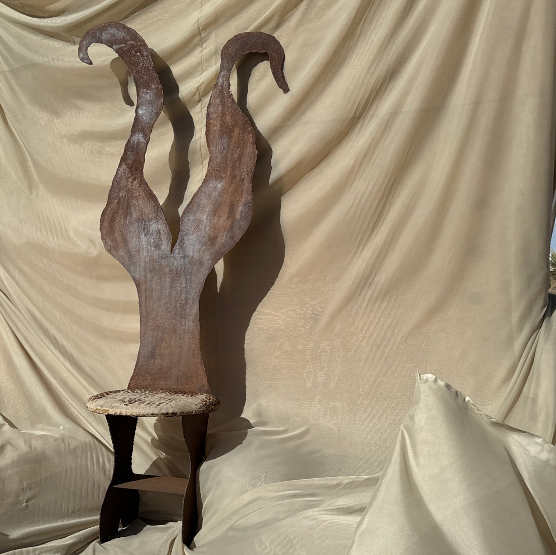 Postmodern Torch-Cut Solid Steel Whimsical Jester Accent Chair - Monte Visión