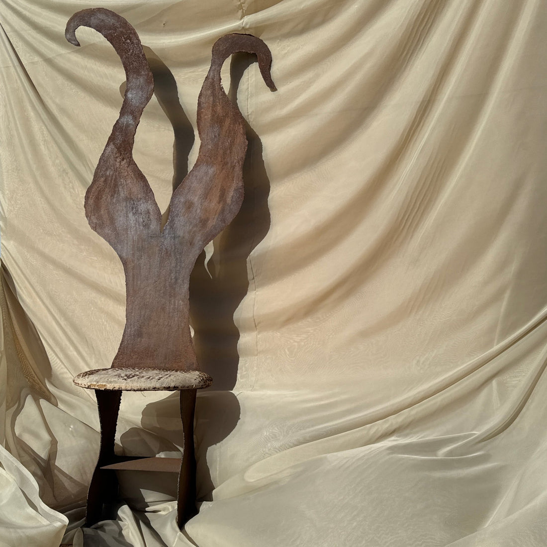 Postmodern Torch-Cut Solid Steel Whimsical Jester Accent Chair - Monte Visión