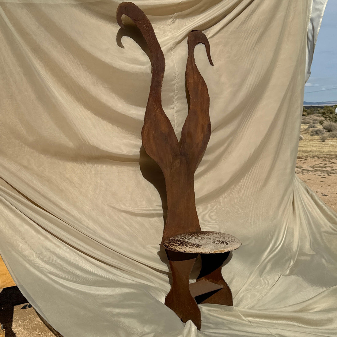 Postmodern Torch-Cut Solid Steel Whimsical Jester Accent Chair - Monte Visión