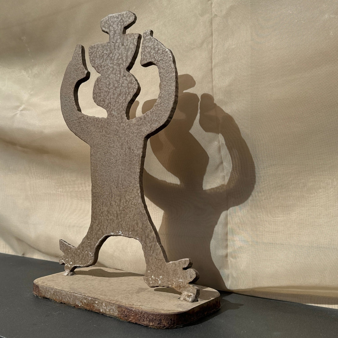 Postmodern Torch-Cut Steel Figurative Sculpture - Monte Visión