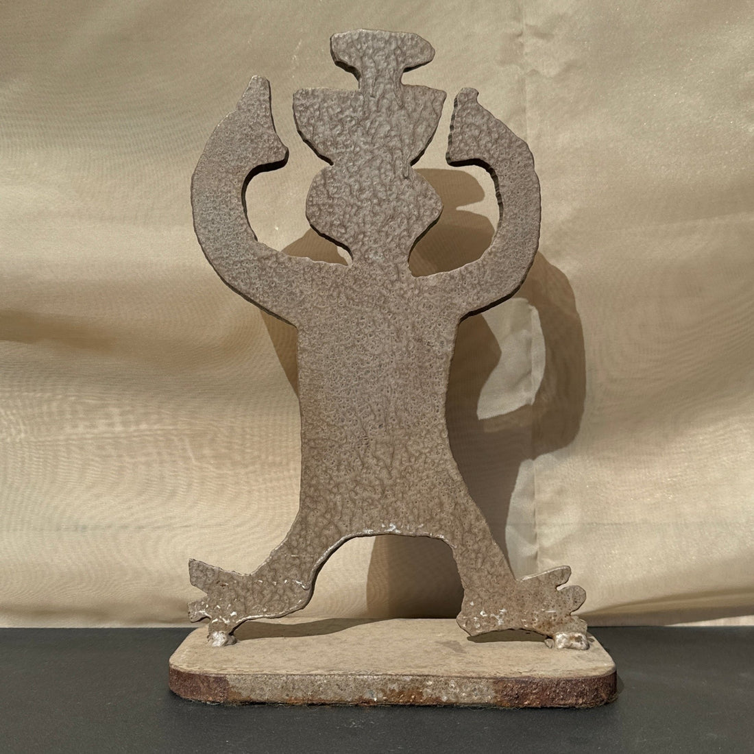 Postmodern Torch-Cut Steel Figurative Sculpture - Monte Visión