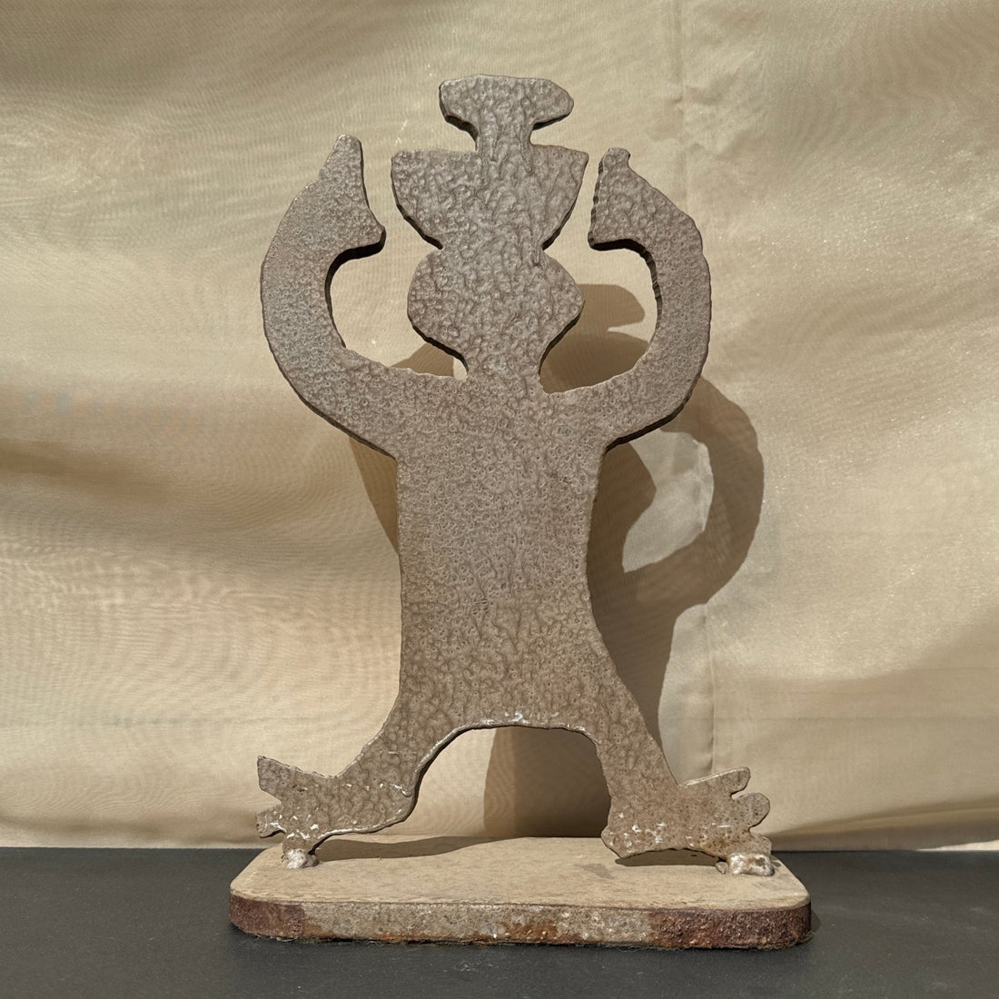 Postmodern Torch-Cut Steel Figurative Sculpture - Monte Visión