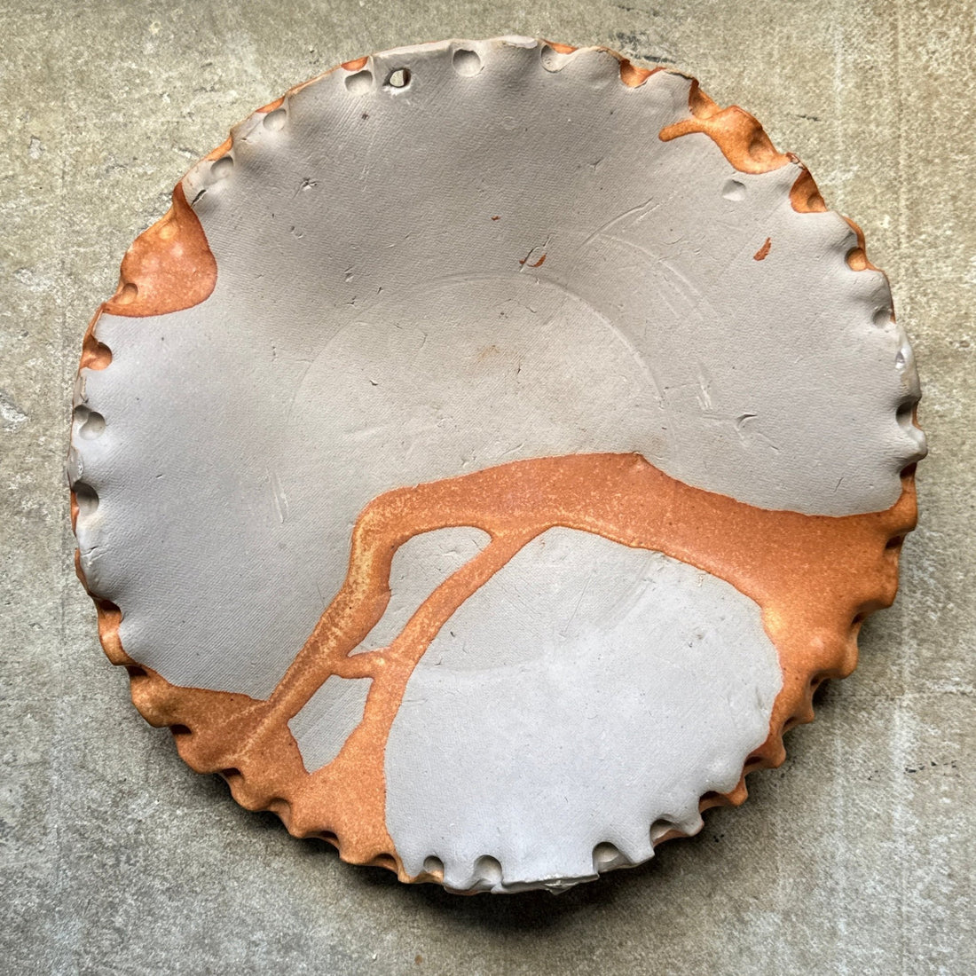 Vintage Artist-Made Crinkle Edge Catchalls- Set of 2 - Monte Visión