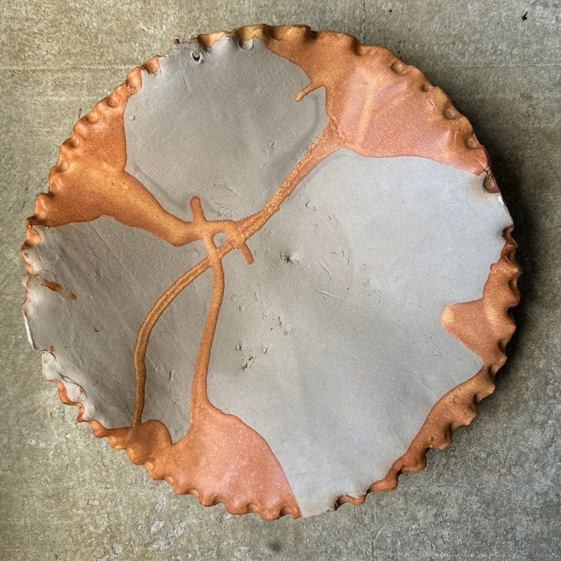 Vintage Artist-Made Crinkle Edge Catchalls- Set of 2 - Monte Visión