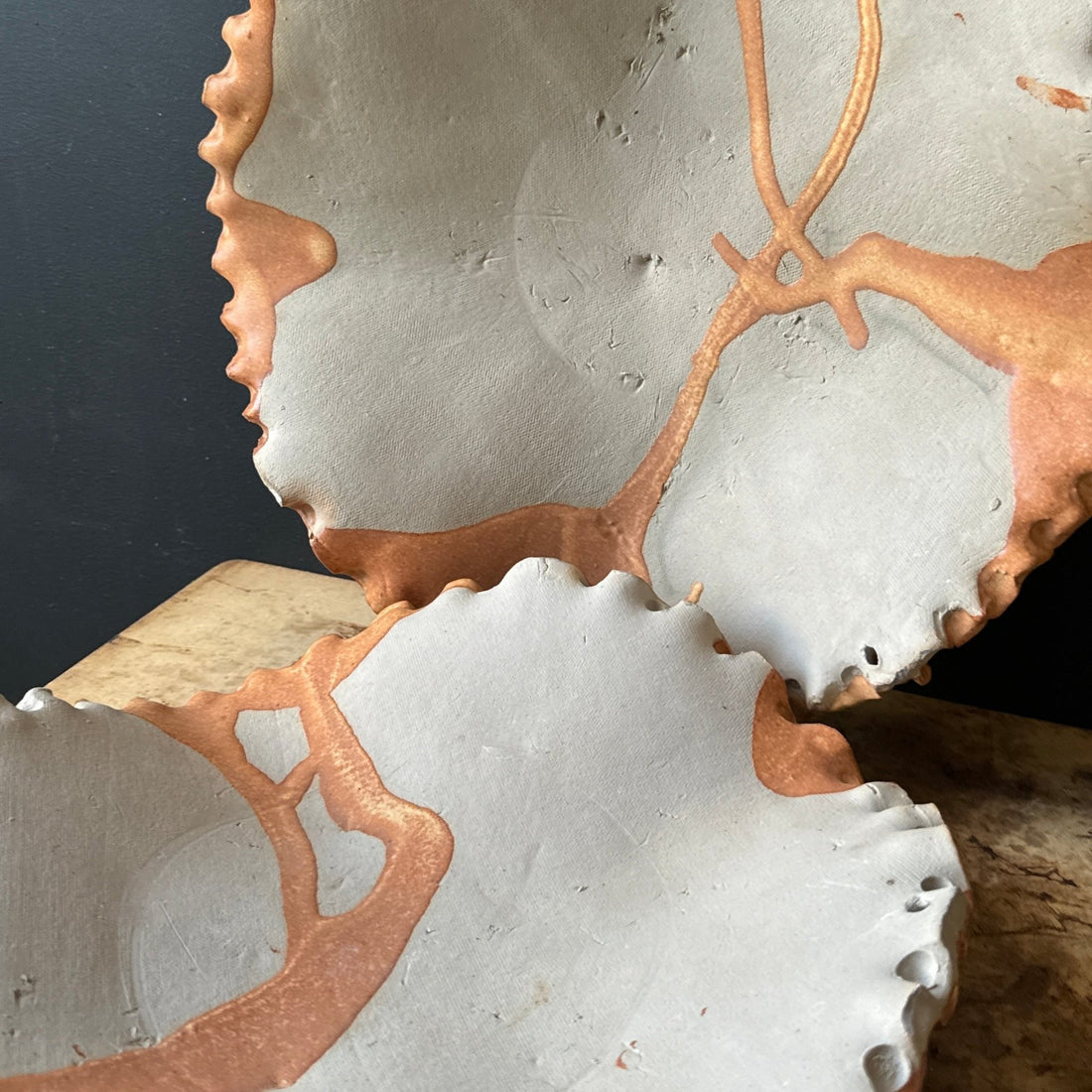 Vintage Artist-Made Crinkle Edge Catchalls- Set of 2 - Monte Visión