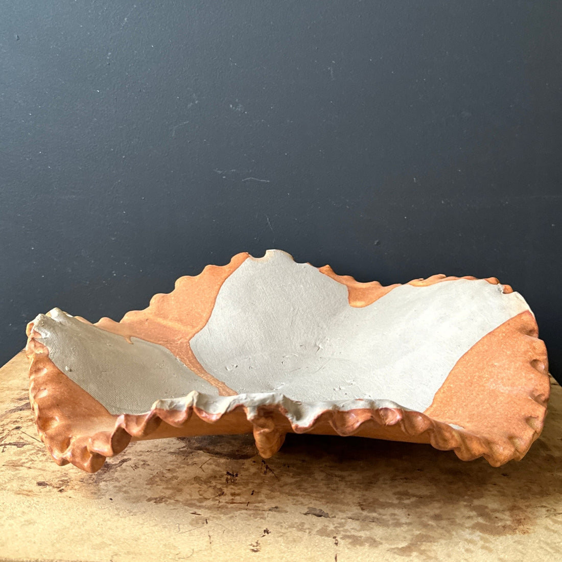 Vintage Artist-Made Crinkle Edge Catchalls- Set of 2 - Monte Visión