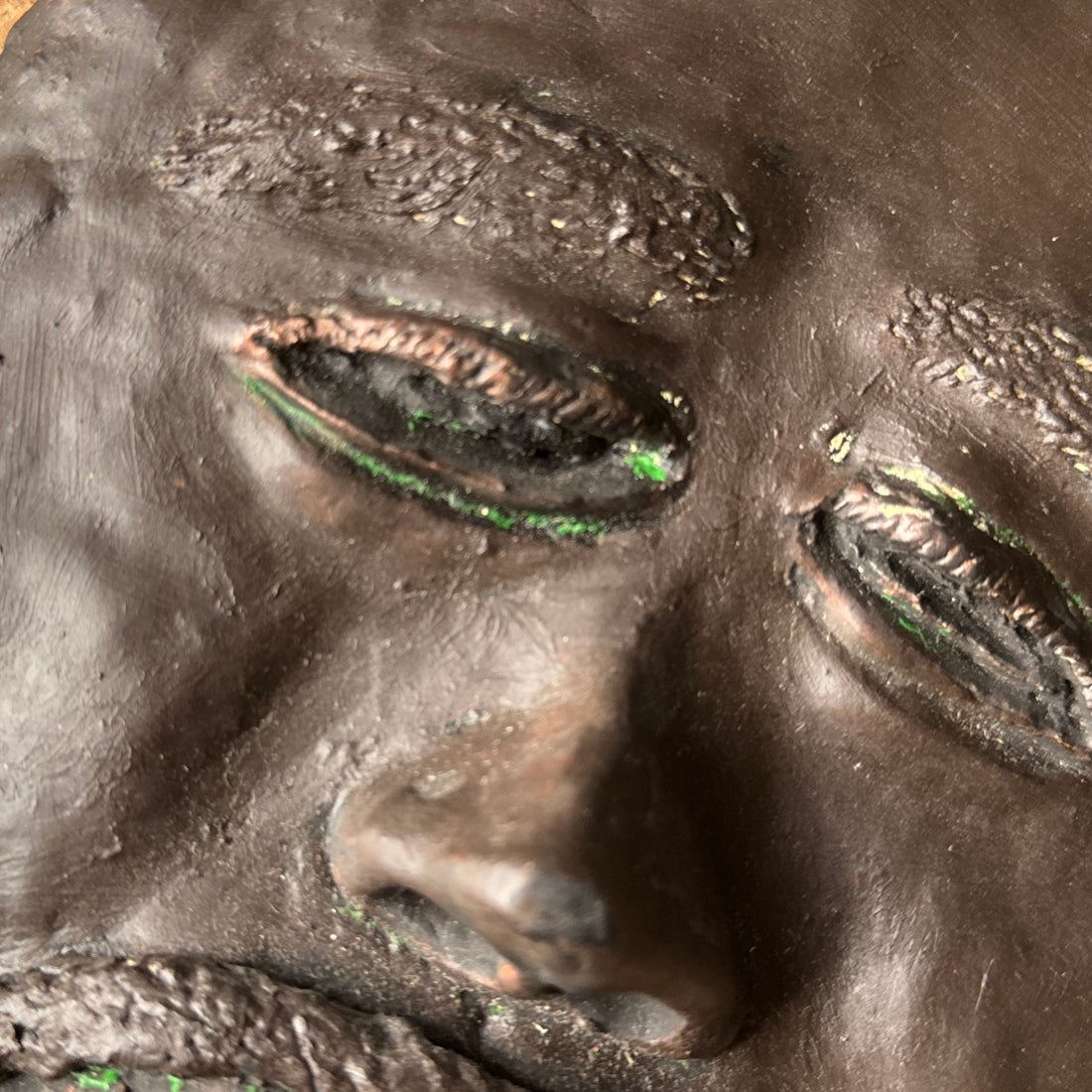 Vintage Artist- Made Plaster Man Face Wall Plaque #2 - Monte Visión