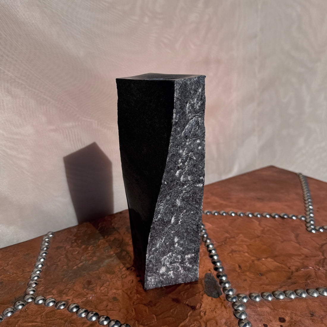 Vintage Carved Granite Twist Vase - Monte Visión
