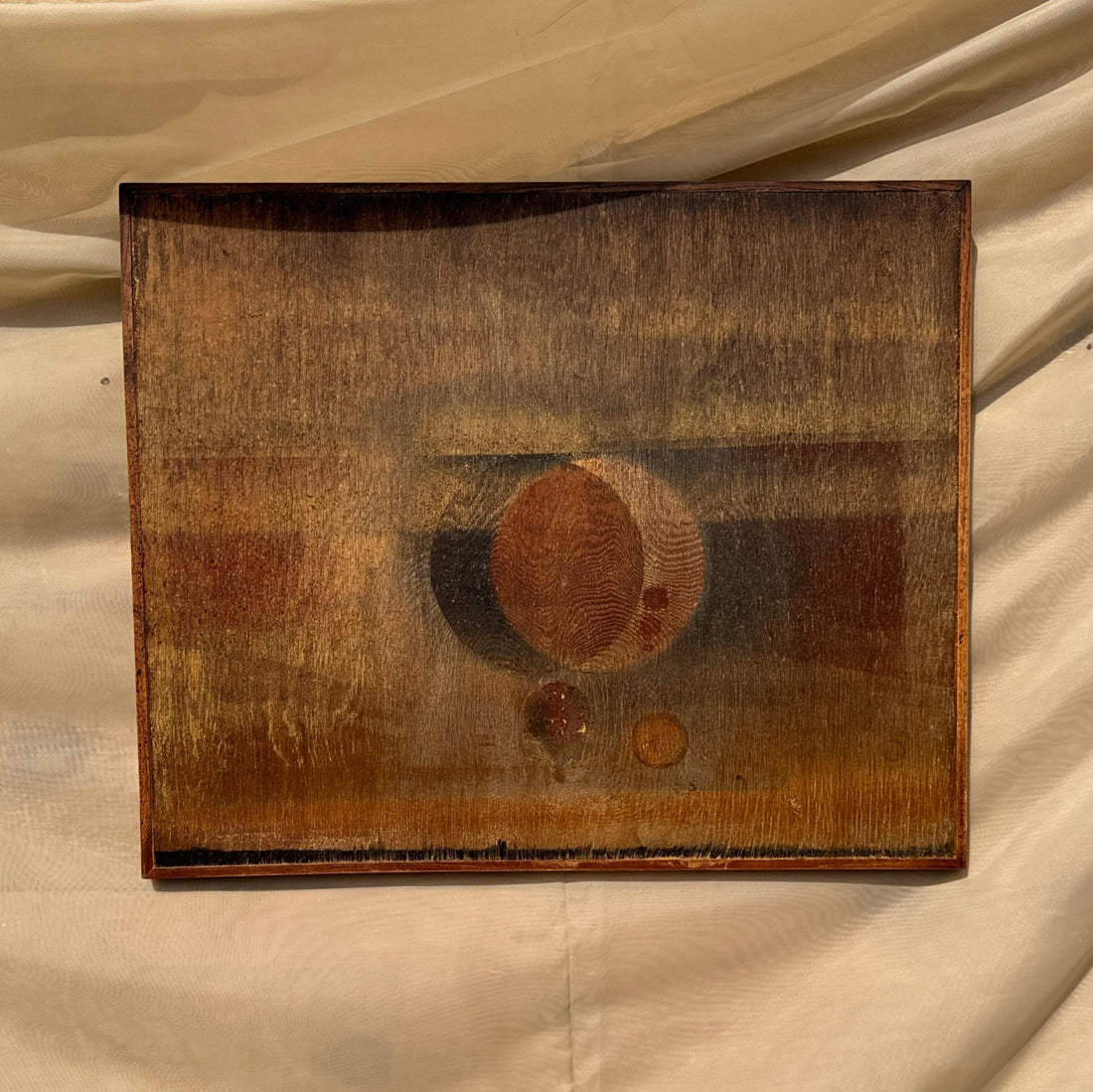 Vintage Graphic Stencil Art On Wood - Monte Visión