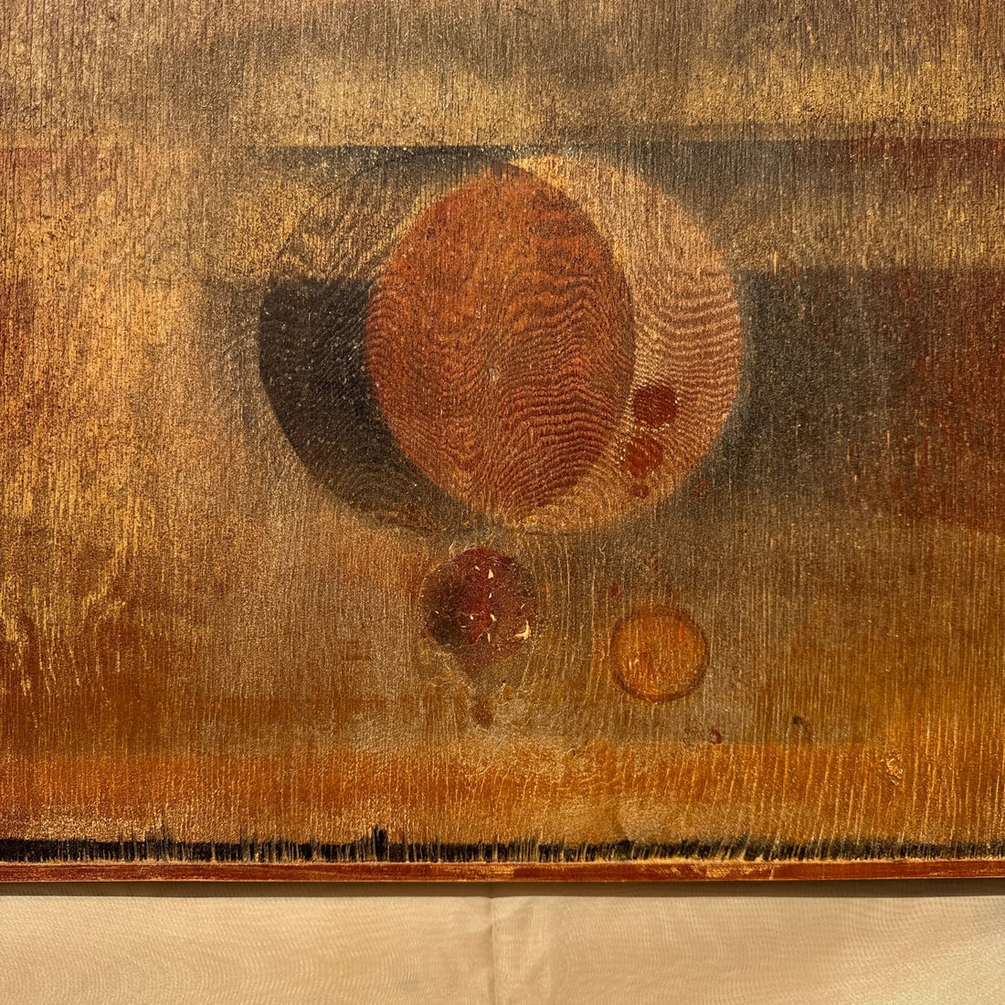 Vintage Graphic Stencil Art On Wood - Monte Visión